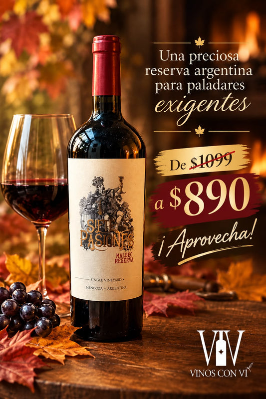 Siete Pasiones Malbec 2019 Reserva | Argentina SUPER PRECIO DIA DEL PADRE